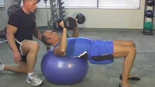 Resist-a-Ball Dumbbell Chest Press