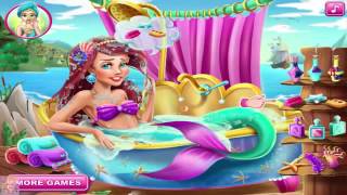 Cartoon game. DISNEY PRINCESS - Ariel Ocean Swimming. Full Episodes in English 2016