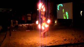 fire queen rachel lobangco @ pearl farm davao (with the firefan)