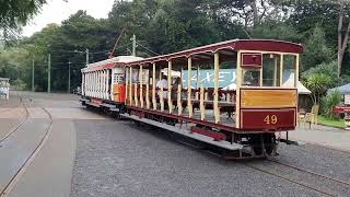 Trams in action on the Isle of Man