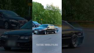 JZX100 Chaser Arrives At Car Meet Sideways!