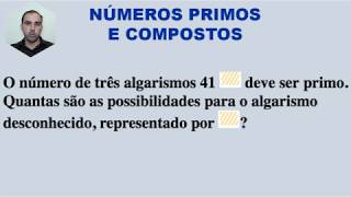 #MF6 Números primos e compostos - questão 2  | Matemática 6º ano