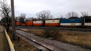 CSX international train in barberton Ohio