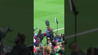 Introducing Nunez and Salah at Anfield Stadium in Liverpool