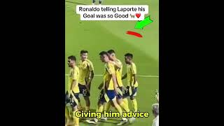 Cristiano Ronaldo tell Laporte his volley  goal against Al-Shabab vs Al-Nassr(1-2) #shorts #siuuuu