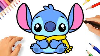 COMO DESENHAR O STITCH KAWAII FÁCIL