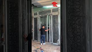 Siêu Phẩm| Cổng Sắt Mở Trượt Quay Kết Hợp Bản Lề Cối Xoay| An Phát glass