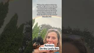 It’s a “Rainbow from God” kind of day! #thelordsday #sunday #holyday #yorkiepoos #rainbow