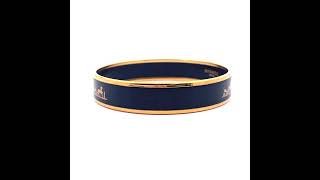 Hermès Blue Enamel Bangle Bracelet