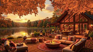 Relaxing Autumn by the Lakeside with Smooth Bossa Nova - Cozy Soft Jazz for a Fresh Start