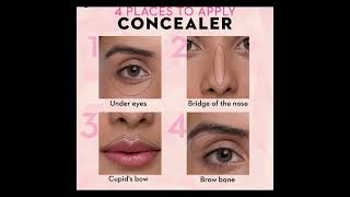 4 places to apply Concealer!!! 👍😊