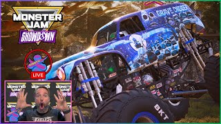 Monday Monster Jam Showdown | Unlocking all Trucks LIVE | Grave Digger, Max-D. & Megalodon Race!