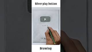 Silver Play Button Drawing।।How To Draw Silver Play Button।।#short #shortfeed #art #playbutton