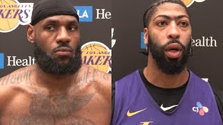 Los Angeles Lakers Practice Interview: LeBron James & Anthony Davis