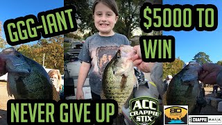 Never Give Up! $5000 Crappie Tournament  Caught a GIANT