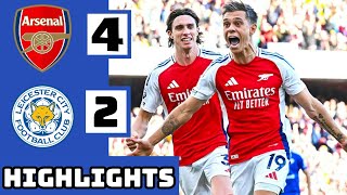 🔴 Arsenal vs Leicester City (4-2) goals & Arsenal fans late Winners reaction ...