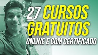 27 CURSOS GRATUITOS SENAI (COM CERTIFICADO)