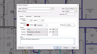 On-Screen Takeoff - Linear Attachment Conditions