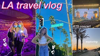 LA TRAVEL VLOG: BTS permission to dance on stage concert, hollywood sign, santa monica, & more!!