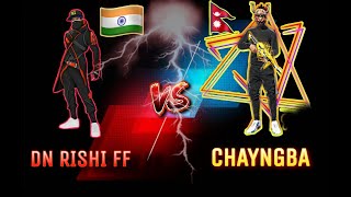 FREEFIRE||DN RISHIFF VS CHAYNGBA🔥[MOBILE GAME PLAY]1v1 INDIAVsNEPAL❤️✅