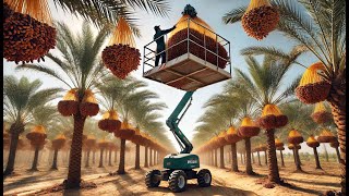 Modern Agriculture Technology: Dates Palm Harvesting - Using Shaking Machines for Efficient Farming