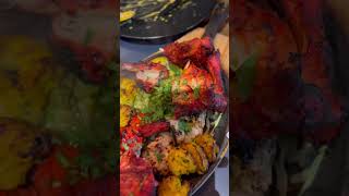 BBQ Platter from an Indian restaurant #platter #bbq #shrimps #fish #chicken #mutton #beef