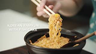 KOREAN RAMYUN WITH FISH CAKE || SerataFoods.com