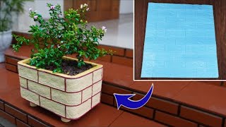 Try Making a Pot of Cement and Porous Wall Tiles - Beautiful and Easy