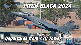 Military Fighter Jet departures & arrivals during Exercise Pitch Black 2024 from ATC Tower