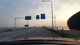 Driving over Olandsbron Bridge | Oland to Kalmar| Dashcam Sweden