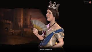 Civilization 6 Victoria of England Declare War Cutscene