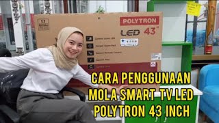 REVIEW MOLA SMART TV POLYTRON LED 43" PLD 43AS1558 TERBARU BISA LIVE STREAMING