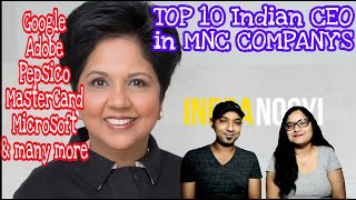 Top ten Indian CEO's in the world | Satya nadella |Sundar Pichai | Indra nooyi | Microsoft | google