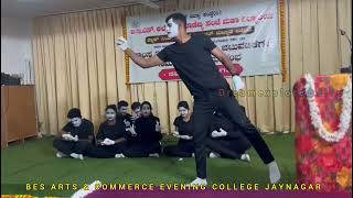 MIME ACTING IN MOBILE EFFECT IN LIFE BES ARTS&COMMERCE EVENING COLLEGE JAYNAGAR