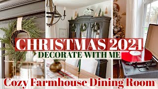 Decorating my Dining Room Christmas! CHRISTMAS DECORATE WITH ME 2021