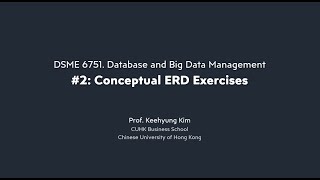 RDB: Conceptual ERD Exercises