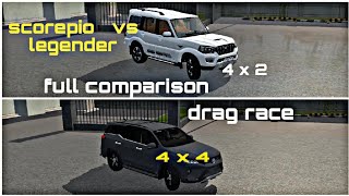 Scorepio vs fortuner legender 😈💪full comparison bus simulator Indonesia#viral#gaming#video#yt#new#1k