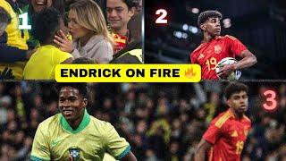 Endrick humiliates SPAIN! watch the goal 😳HALA MADRID