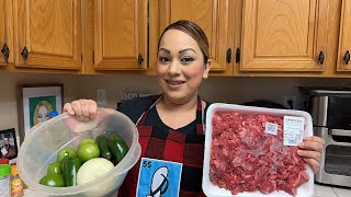 👩‍🍳HOW TO MAKE "CHILE VERDE CON CARNE AND RICE”