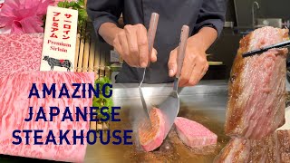 BEST STEAKHOUSE? RAREST A5 WAGYU TENDERLOIN Teppanyaki Steak Master EXPENSIVE OMAKASE Japanese Food!