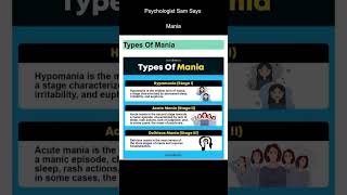 Psychologist Sam Says | Types of Mania