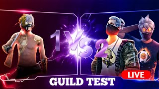 FREE FIRE UID CHECK AND REACTION IN LIVE//HARDEST GUILD TEST 1 VS 2 #ff#freefirelive#facecam#shorts