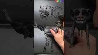 Making Zoonomaly : Monster Fish VS Monster Monkey, Pancake art challenge, #shorts