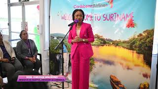 Caribbean Airlines Inaugural Flight from Ogle to Paramaribo, Suriname