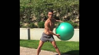 Presión con fitball