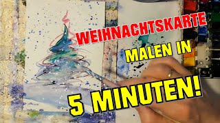 Weihnachtskarte machen schnell+einfach in 5 Minuten mit Marina /Christmas Card make yourself easily