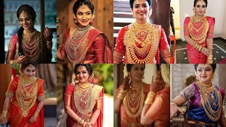 Kerala traditional bridal jewellery set || Full jewellery set designs