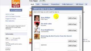 Adding Facebook Fan Page Applications