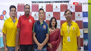 Orchids The international school conducts masterclass  Footballer Bhaichung Bhutia