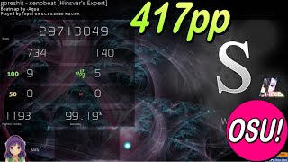 Osu! Topoi | 99,19% 6,14⭐ xenobeat [Hinsvar's Expert] +HDHR